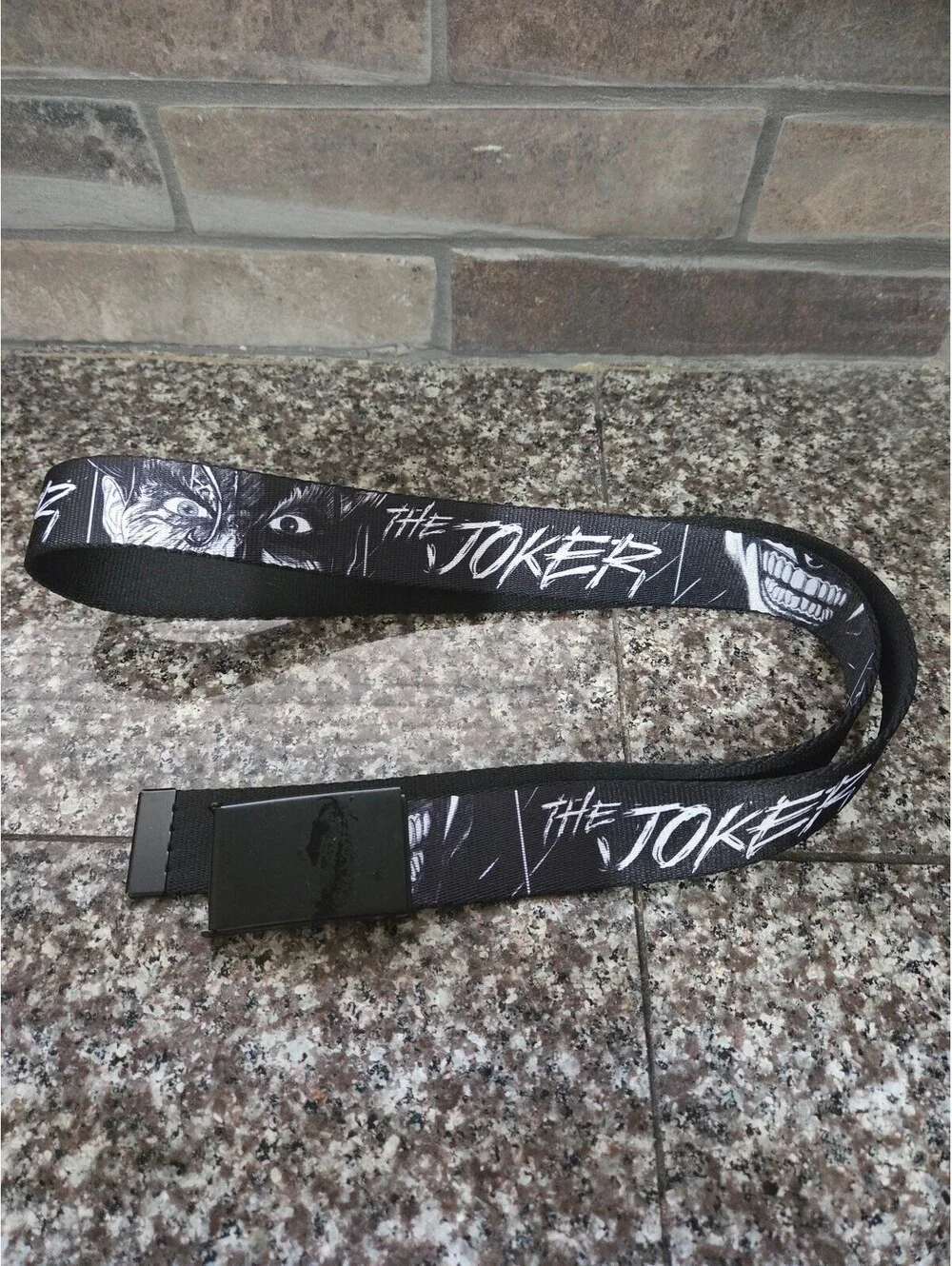 DC Comics The Joker Smiling Eyes Sketch Web Belt